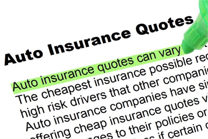 Auto Insurance Quotes - Highlighted Words and Phrases